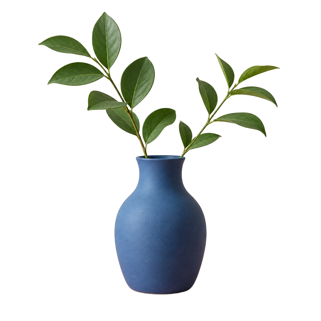 Isolated blue vase